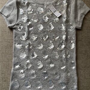 J. Crew Women’s Vintage Rib Embellished Top